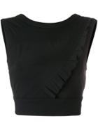 No Ka' Oi Ruffled Tank Top - Black