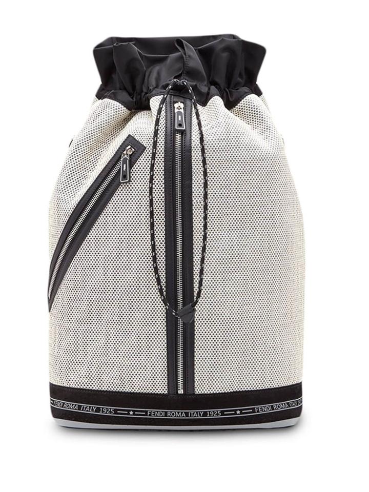 Fendi Sacca Perforated-style Backpack - White