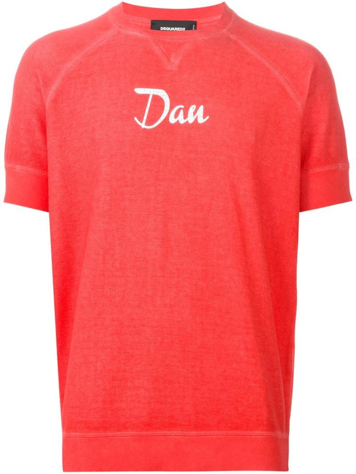 Dsquared2 Dan Print Sweatshirt, Men's, Size: S, Red, Cotton
