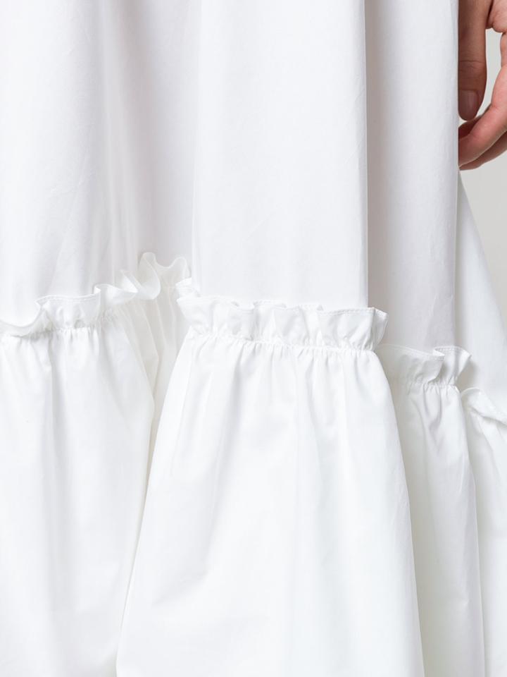 P.a.r.o.s.h. Frill Hem Dress - White