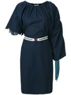 Fendi Belted Draped Dress - Blue