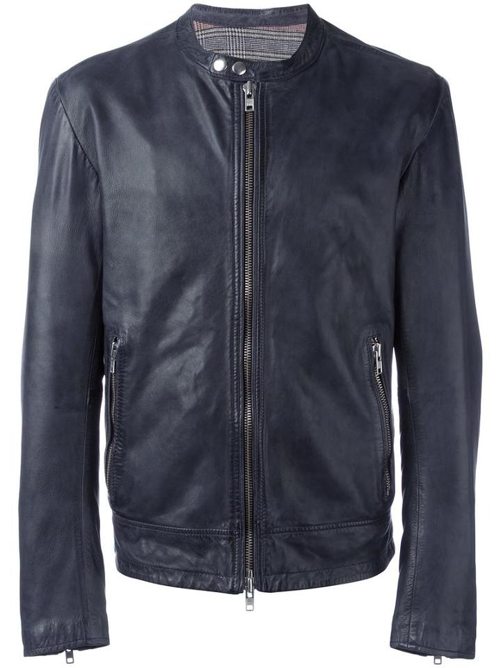 S.w.o.r.d 6.6.44 'divo' Jacket, Men's, Size: 52, Blue, Cotton/polyester/nappa Leather