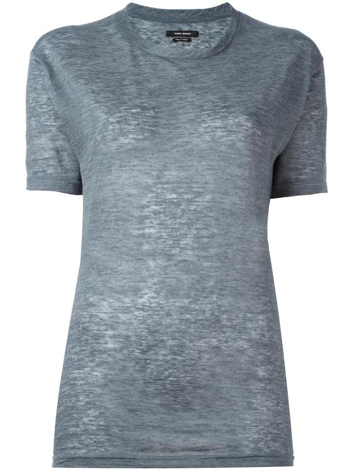 Isabel Marant 'madjo' T-shirt, Women's, Size: Small, Blue, Linen/flax