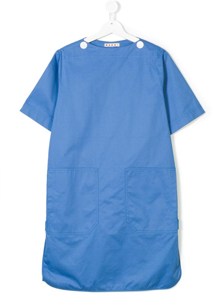 Marni Kids Short Sleeve Dress - Blue