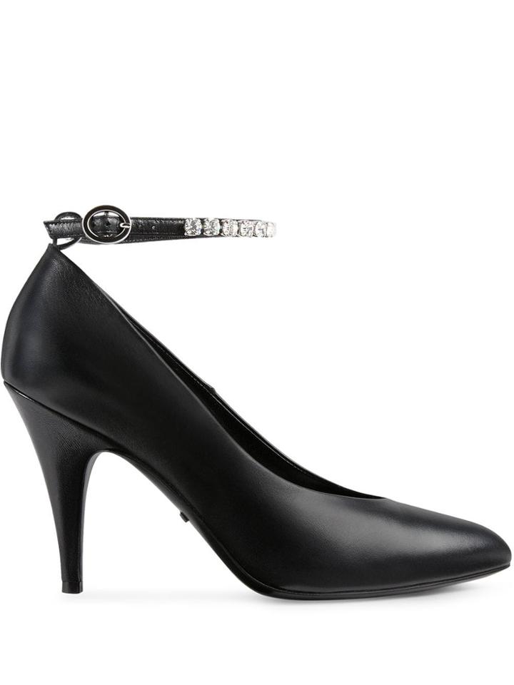Gucci Crystal-embellished Pumps - Black
