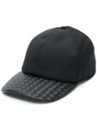 Bottega Veneta Woven Peak Cap - Black