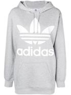 Adidas Logo Printed Hoodie - Grey