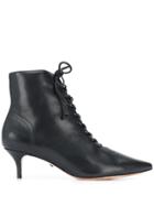 Schutz Lace-up Ankle Booties - Black