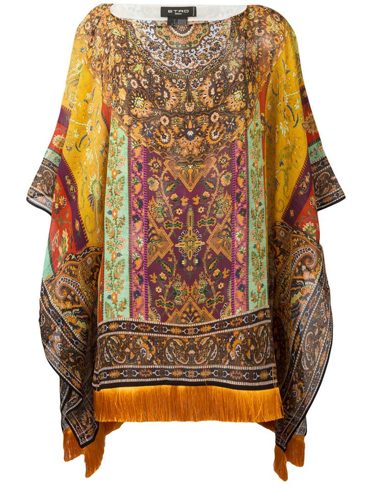 Etro - Printed Draped Tunic - Women - Silk/viscose - One Size, Women's, Silk/viscose