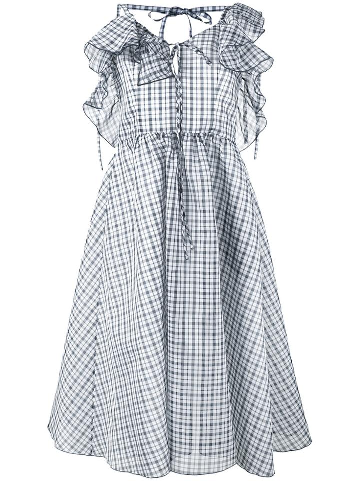 Rosie Assoulin Detour Ruffle Dress - Blue