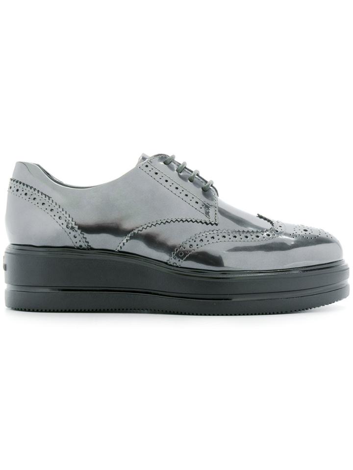 Hogan Platform Derby Shoes - Metallic
