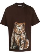 Golden Goose Bear Print T-shirt - Brown