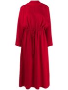 Valentino Scarf Detail Midi Dress - Red