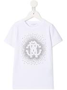 Roberto Cavalli Junior Logo Embellished T-shirt - White