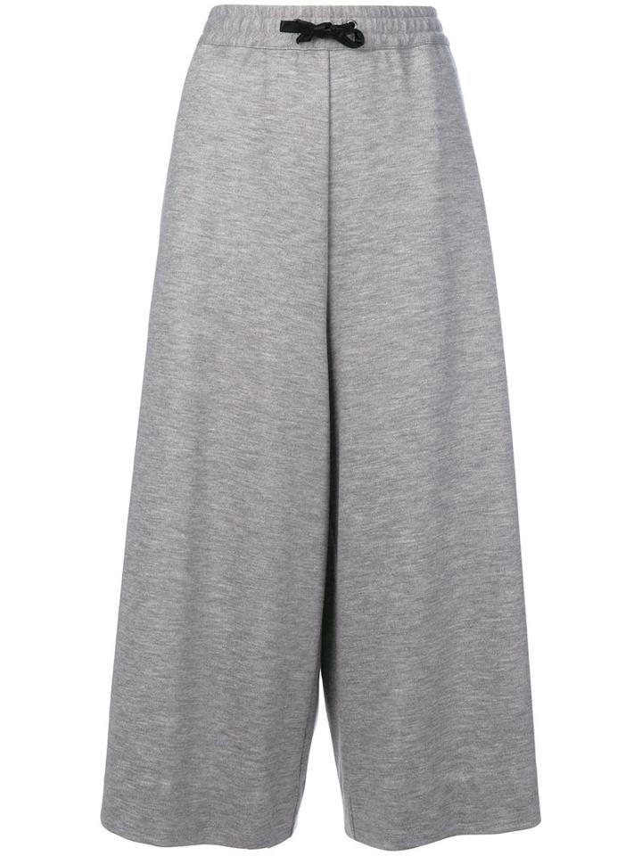 Maison Margiela - Cropped Trousers - Women - Silk/cotton/polyamide/virgin Wool - 42, Grey, Silk/cotton/polyamide/virgin Wool