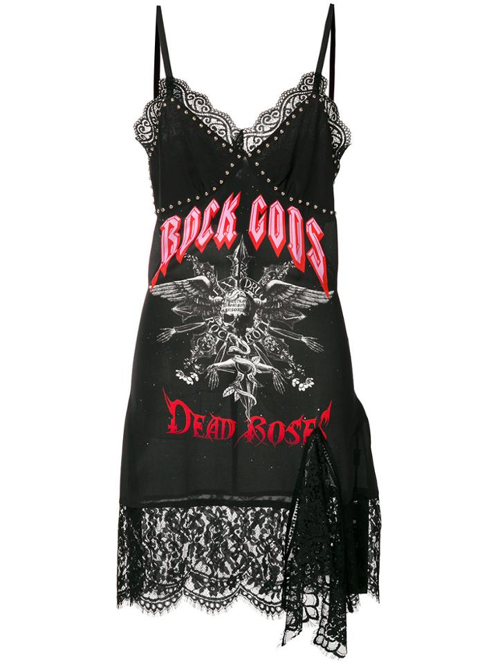 John Richmond Lace Cami Dress - Black