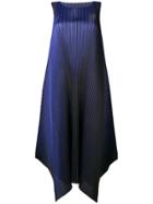 Pleats Please By Issey Miyake Asymmetric Long Dress - Blue