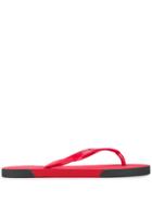 Calvin Klein Logo Flip Flops - Red