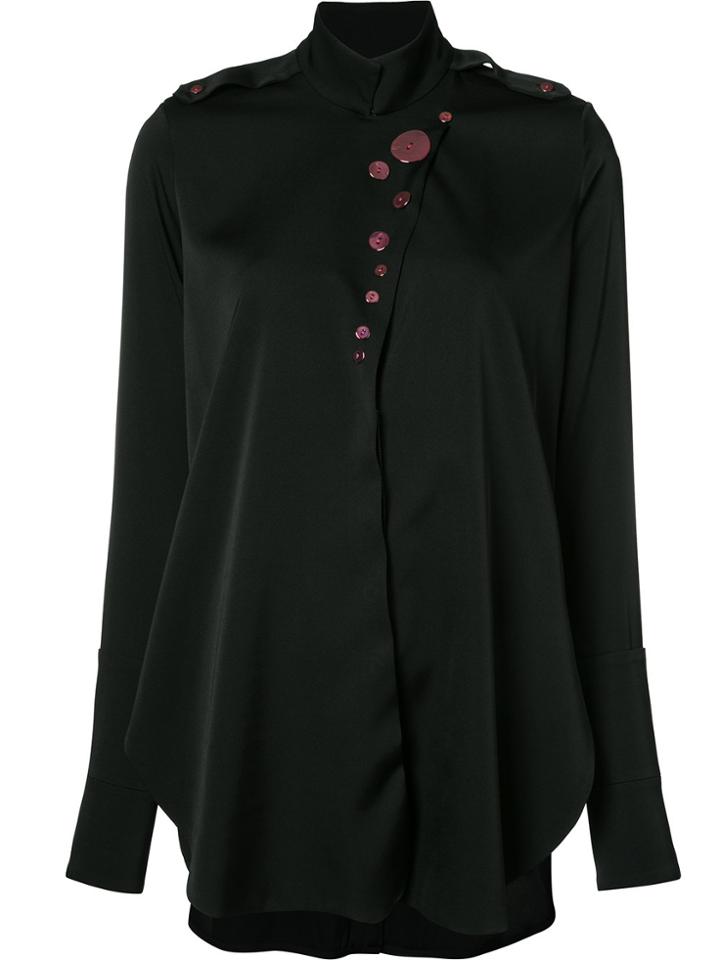 Ellery High Neck Shirt - Black