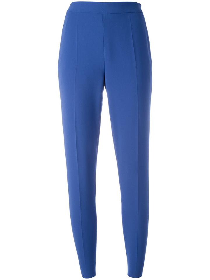 Moschino Straight-leg Trousers, Women's, Size: 48, Blue, Polyester/triacetate/acetate/rayon