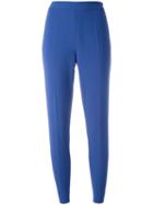 Moschino Straight-leg Trousers, Women's, Size: 48, Blue, Polyester/triacetate/acetate/rayon