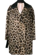 No21 Leopard Print Coat, Women's, Size: 38, Brown, Cotton/polyamide/acetate/metal