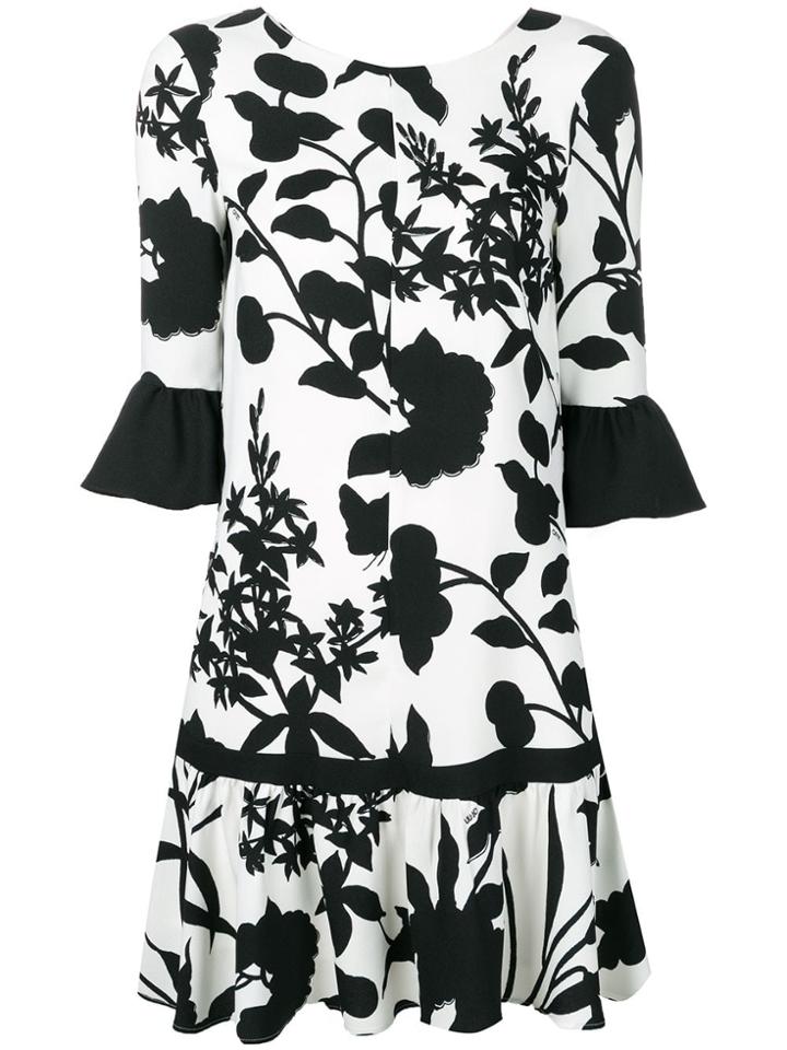 Liu Jo Printed Ruffle Dress - White
