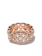 De Beers 18kt Rose Gold Enchanted Lotus Diamond Band
