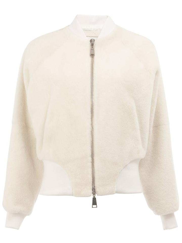 Drome Bomber Jacket, Women's, Size: Small, White, Polyamide/spandex/elastane/acetate/polyacrylic