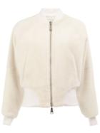 Drome Bomber Jacket, Women's, Size: Small, White, Polyamide/spandex/elastane/acetate/polyacrylic