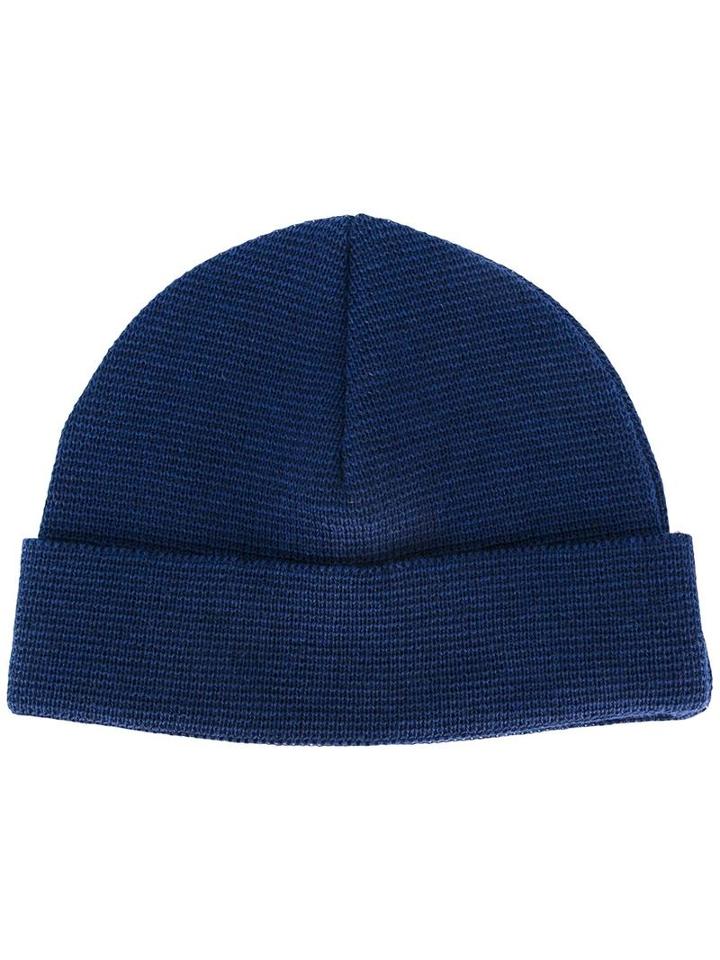 Ami Alexandre Mattiussi Round Beanie, Men's, Blue, Virgin Wool