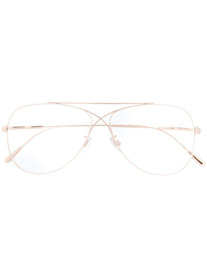 Tom Ford Eyewear Crisscross Aviators - Gold