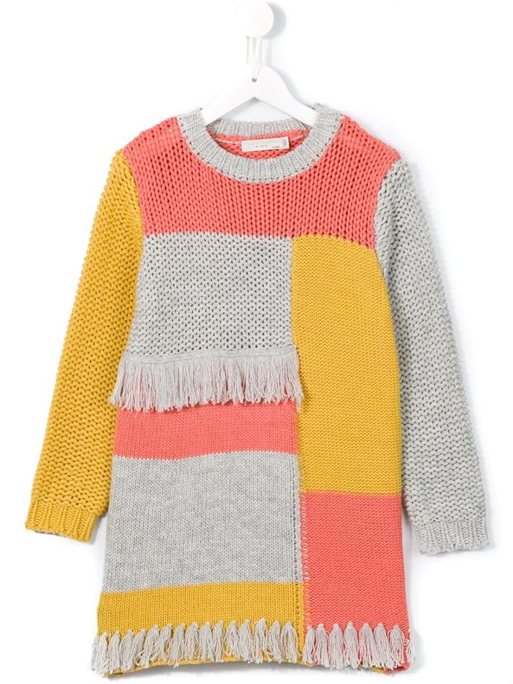 Stella Mccartney Kids 'autumn' Knitted Dress, Girl's, Size: 8 Yrs, Pink/purple