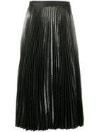 Christopher Kane Metallic Pleated Skirt - Black