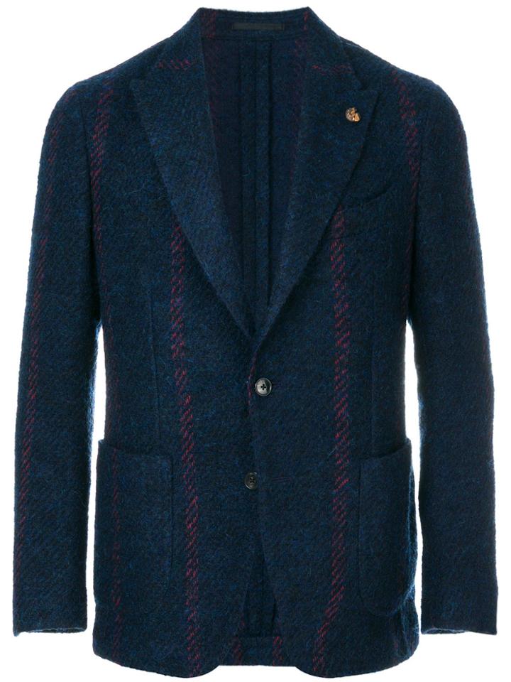 Gabriele Pasini Long Sleeved Woven Blazer - Blue