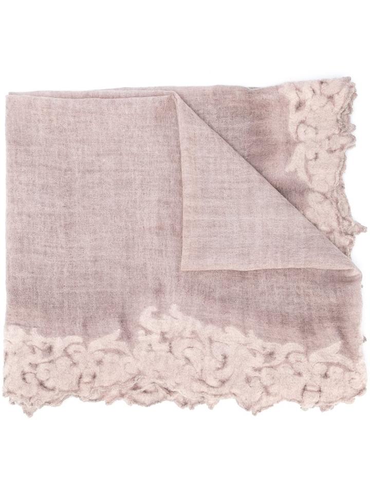Faliero Sarti 'glicine' Scarf, Women's, Pink/purple, Silk/wool