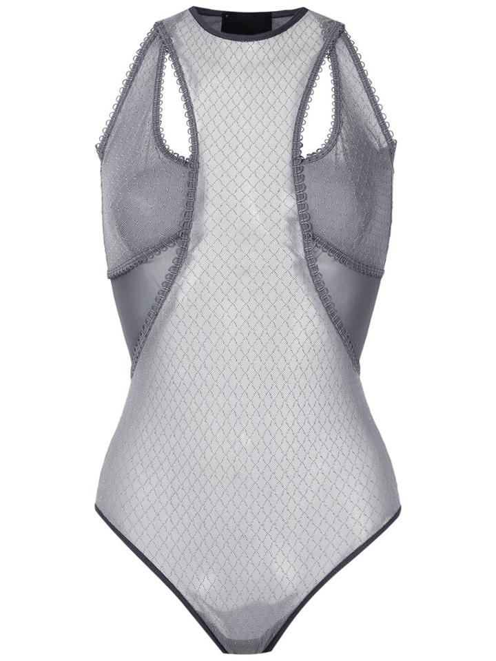 Andrea Bogosian - Layered Cut Out Body - Women - Spandex/elastane/polyimide - G, Grey, Spandex/elastane/polyimide