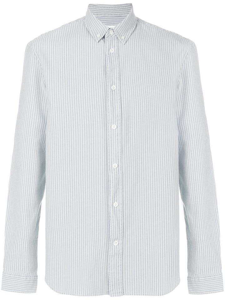 Maison Margiela Pinstriped Fitted Shirt - Blue