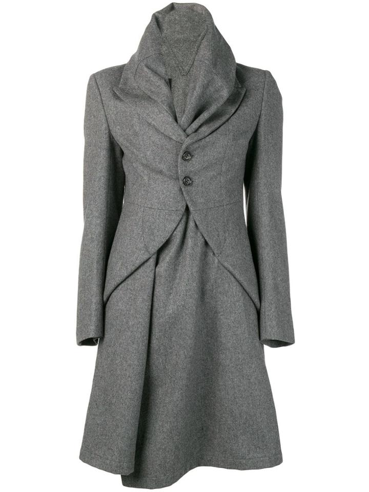 Comme Des Garçons Vintage Funnel Collar Coat - Grey