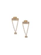 Azlee White Light Chair Earrings, Women's, Metallic
