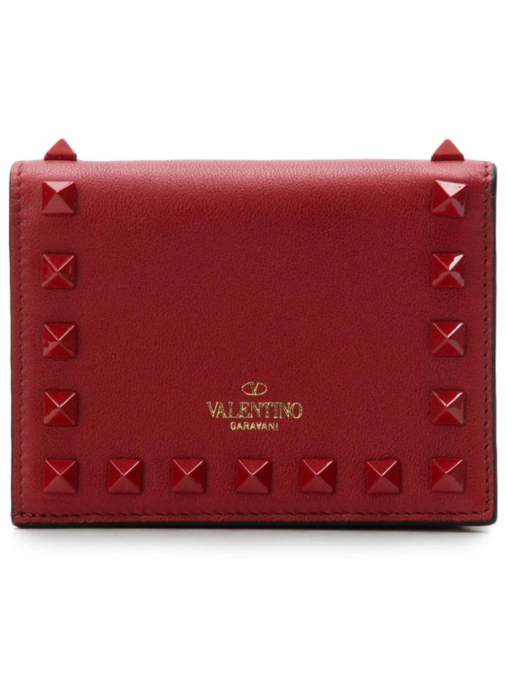Valentino Rockstud Mini Wallet - Red
