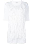 Faith Connexion Frill Appliqué T-shirt - White