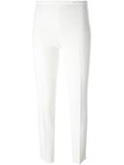 Rochas Skinny Trousers, Women's, Size: 40, White, Silk/spandex/elastane