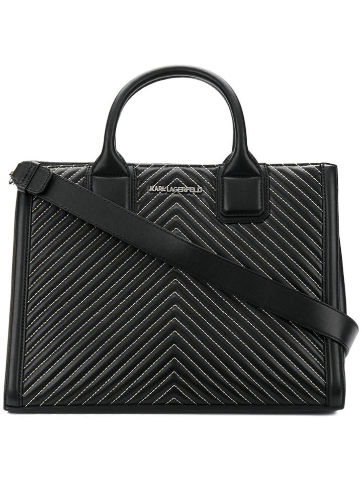 Karl Lagerfeld K/klassik Quilted Tote Bag - Black