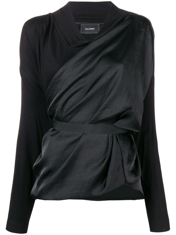 Irina Schrotter Wrapped Blouse - Black