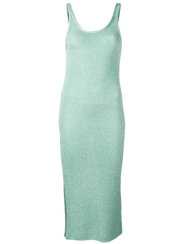Laneus Knitted Tank Dress - Green