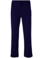 L'autre Chose Cropped Trousers, Women's, Size: 40, Blue, Polyester