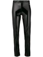 Versace Jeans Shiny Stretch Leggings - Black