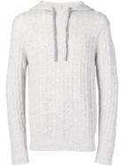 N.peal Cable Knit Hoodie - Grey