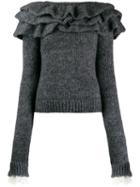 Philosophy Di Lorenzo Serafini Ruffle Trim Jumper - Grey